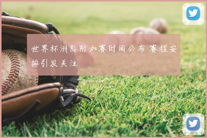 世界杯洲际附加赛时间公布 赛程安排引发关注